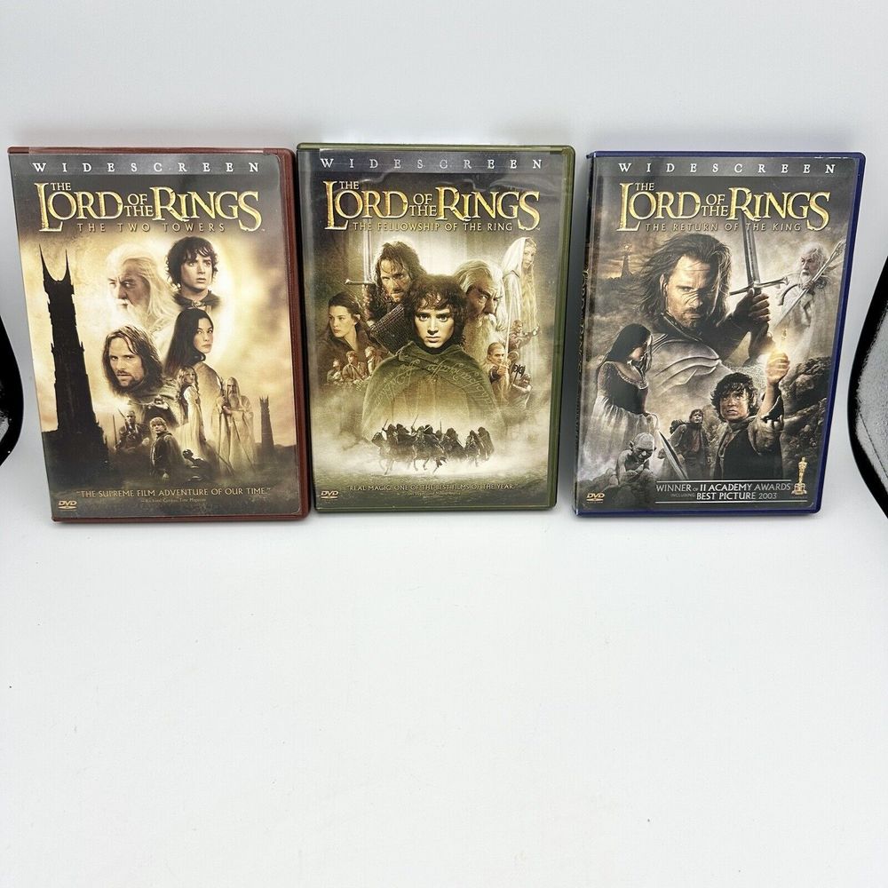 The Lord of the Rings Widescreen Trilogy DVD Set Movies Hobbit Original Booklets